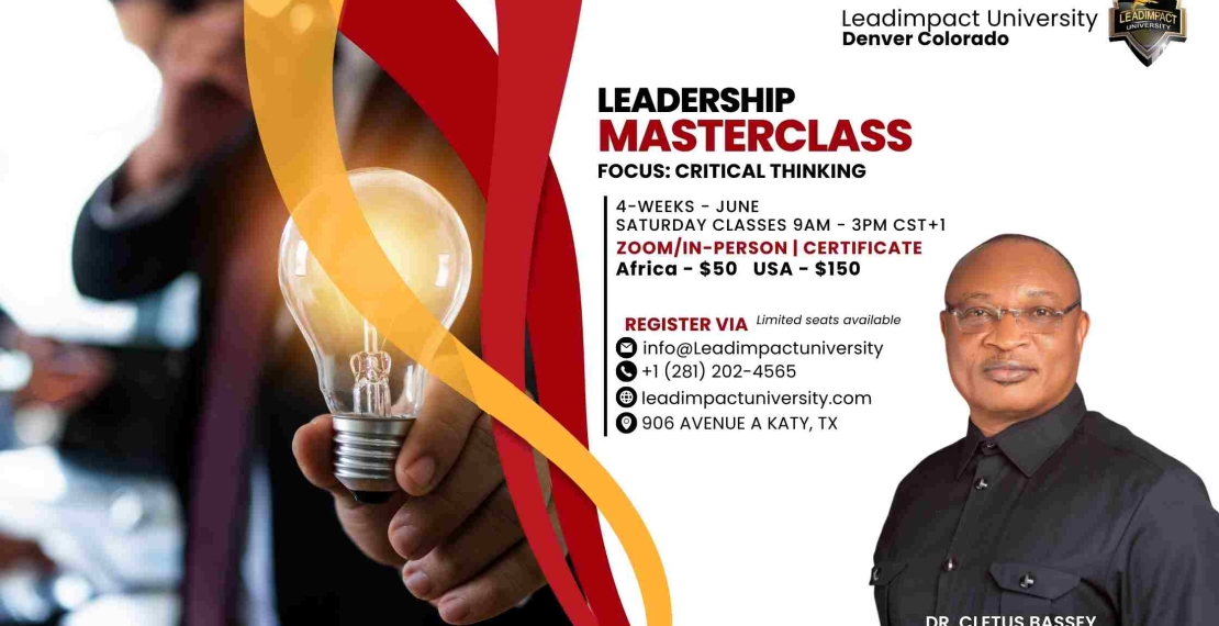 Leadership Masterclass on the Art of Critical Thinking